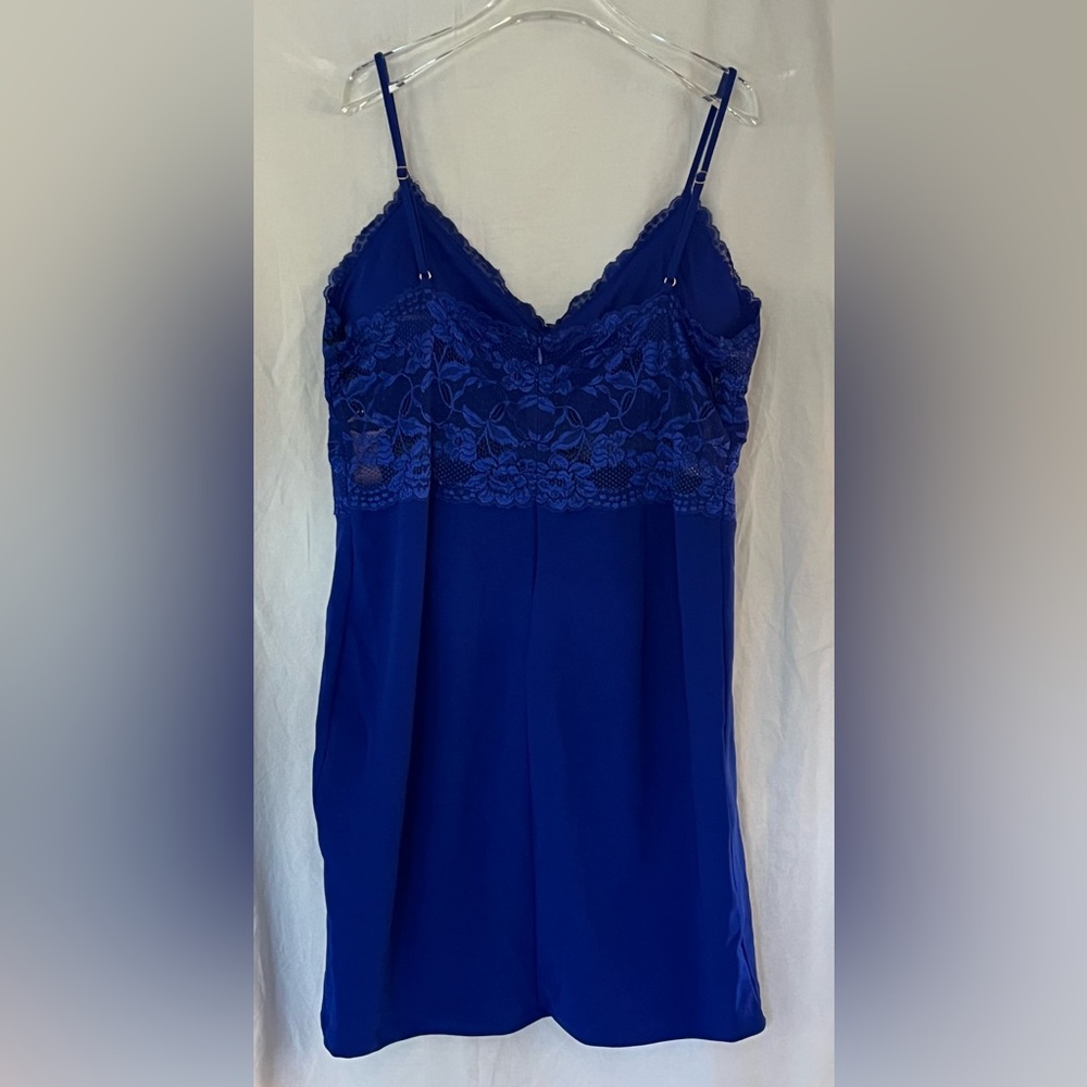 HAUTE MONDE 3XL Dress Women’s Royal Blue Stretchy  Bodycon Lace Plus Size NWT